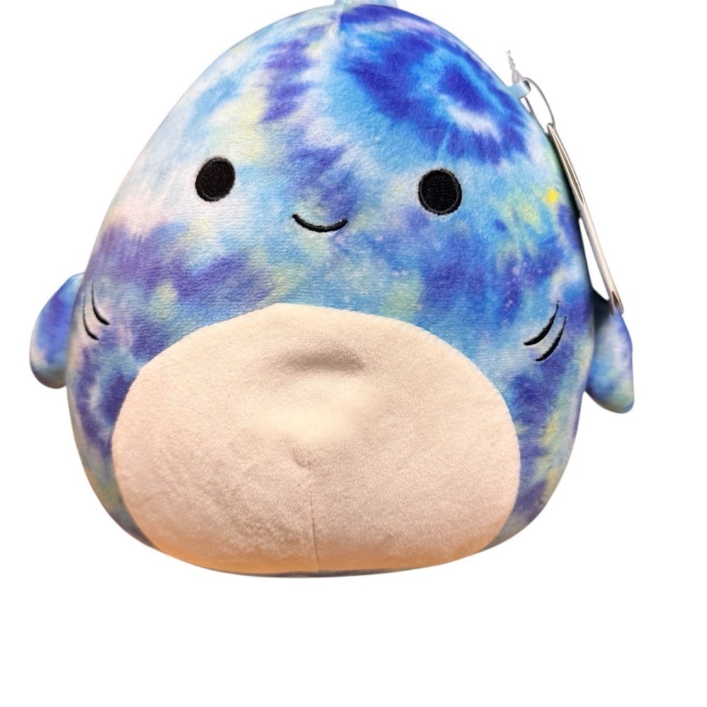 Squishmallows Luther 8” Tie-Dye Tiger Shark Plush NWT Kellytoy 2021 HTF